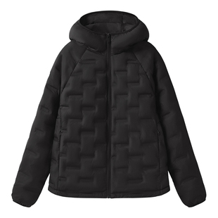名创优品黑色棉服女2026新款冬季短款轻薄夹棉外套女生保暖棉衣D