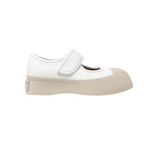 【自营】MARNI玛尼Pablo女款小牛皮粗跟厚底玛丽珍运动鞋白鹿同款