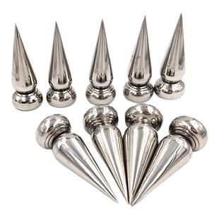 加厚不锈钢锥形枪头带座圆锥尖尖围栏护栏防攀防盗配件枪尖包邮