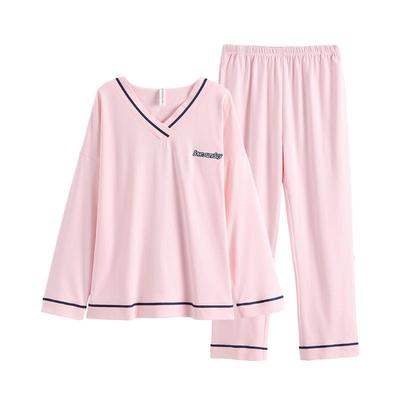 芬腾女纯棉带胸垫家居服套装