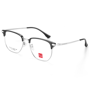 川久保玲素颜大脸眼睛架男超轻钛金属时尚近视眼镜框女配度数7410