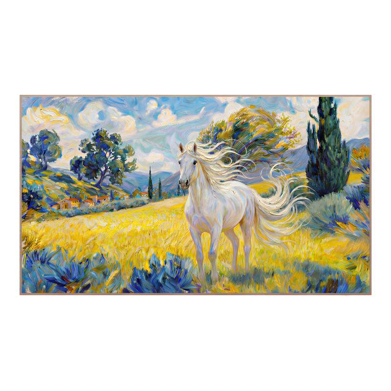 TCL艺术电视 55Art 7M 55英寸 QD-Mini LED超薄贴墙 壁画壁纸电视 术画实拍商品图