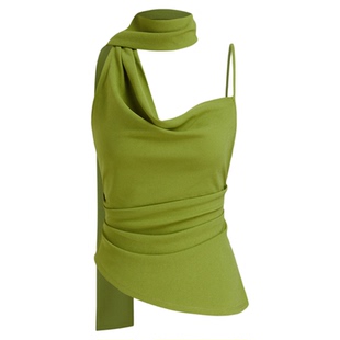 【明星同款】CIDER正品挂脖带丝巾夏吊带背心上衣114333831