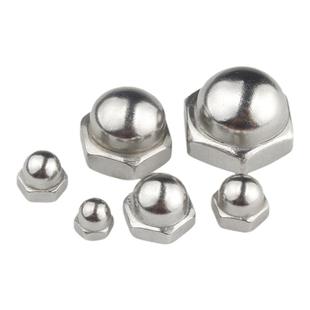 铁镀镍盖型螺母盖帽装饰螺丝帽圆球头盖型螺帽M4M5M6M8M10M16M20