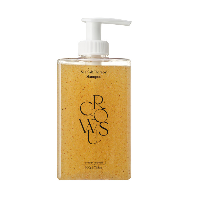 GROWUS戈洛丝海盐磨砂洗发水露控油清洁角质500Ml
