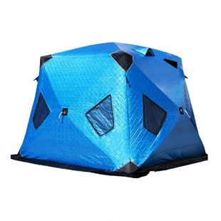 冰钓帐篷户外冬钓冬季专用单人钓鱼地垫防寒风雪加棉保温加厚保暖