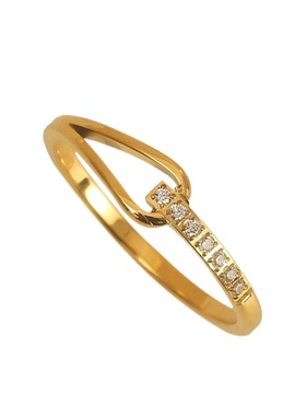 新款小众设计几何镶钻水滴镂空戒指女钛钢不掉色百搭ins风指环