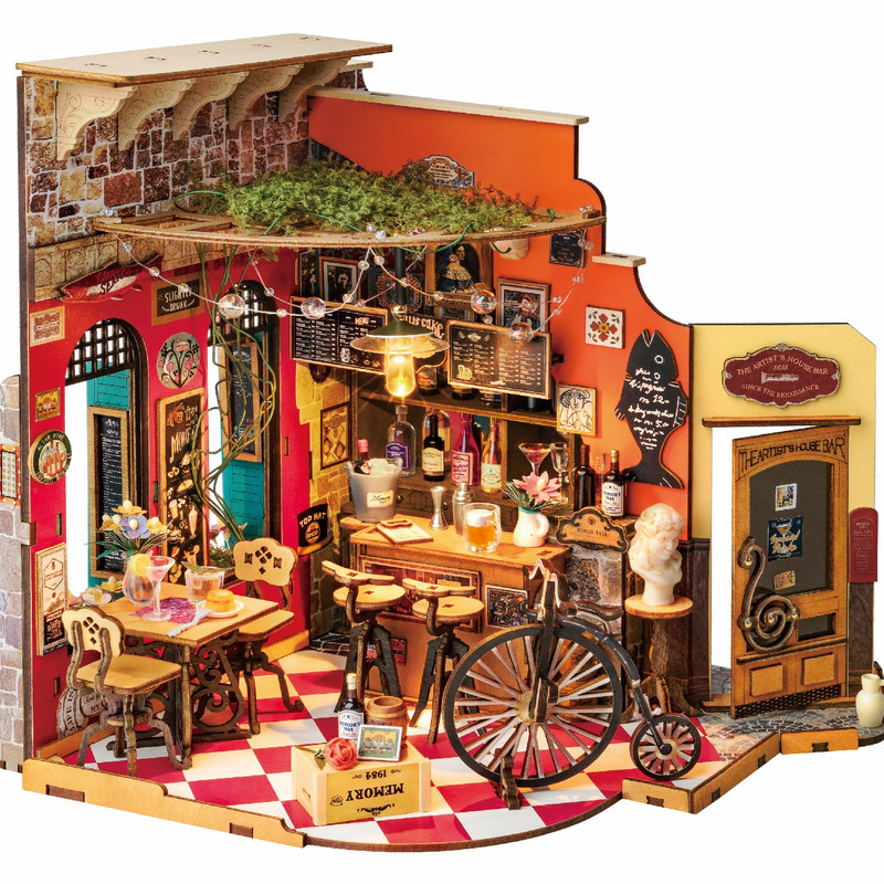 若来切尔斯酒吧手工diy小屋积木