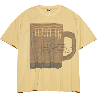 STILLYOU趣味做旧印花短袖T恤