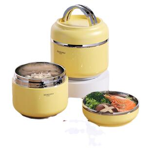 超长保温饭盒304不锈钢真空餐盒上班族带饭学生圆饭缸便携便当盒