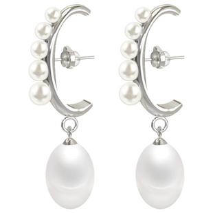 KVK【古力娜扎同款】CLOUD云系列 C型珍珠耳坠高耳位耳环原创耳饰