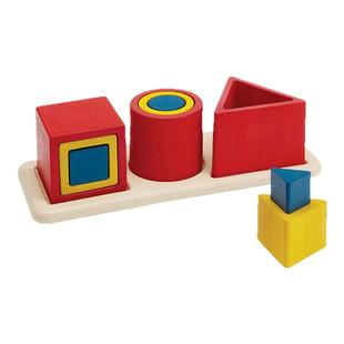 plantoys蒙氏早教益智几何形状配对玩具儿童套柱认知积木1岁5463
