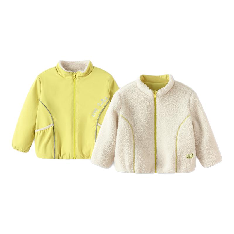 巴拉儿童外套男女童双面穿衣服