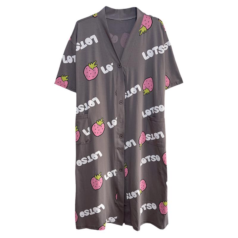 夏季纯棉日式薄款加大码睡裙女