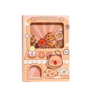 卡皮巴拉扭蛋机关本小学生趣味手账本解压摇摇乐安静书口袋笔记本