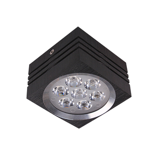 led方形明装筒灯客厅过道走廊吸顶免开孔黑色COB天花射灯简约北欧