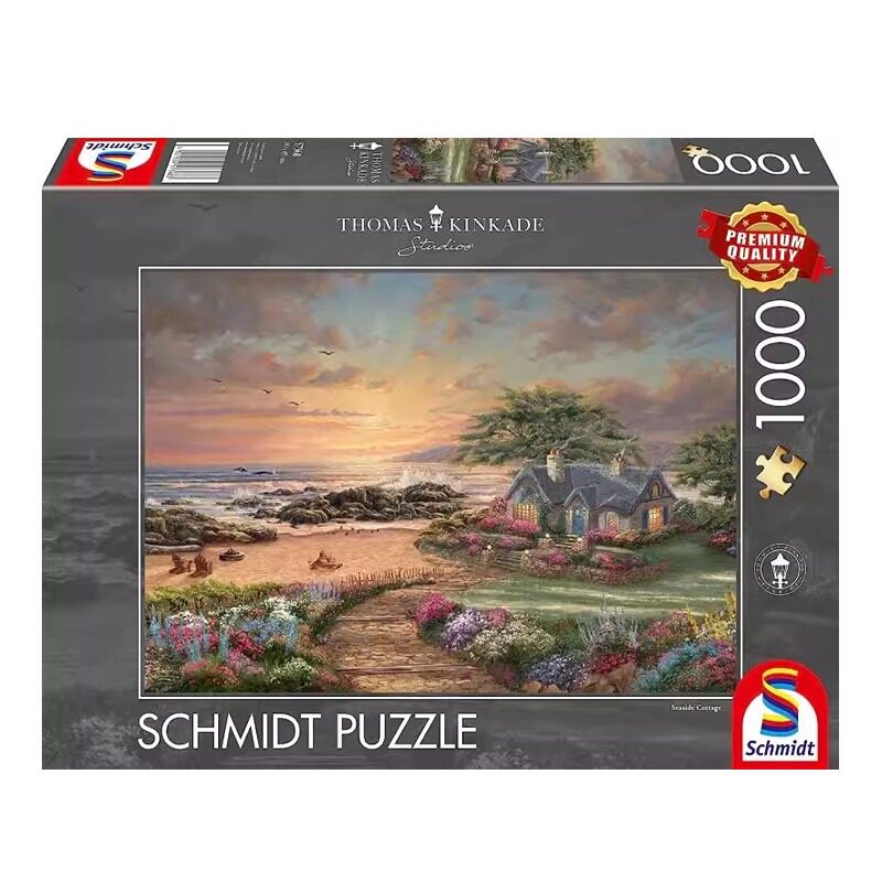 名画系列成人拼图海边小屋1000片