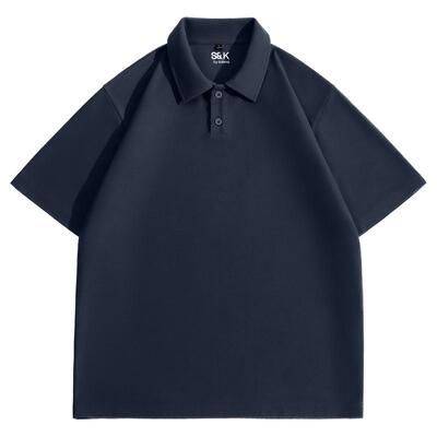 班尼路华夫格休闲重磅POLO衫男