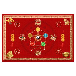 招财进宝入户门地垫商用喜庆进门门垫大门口红色迎宾地毯防滑脚垫