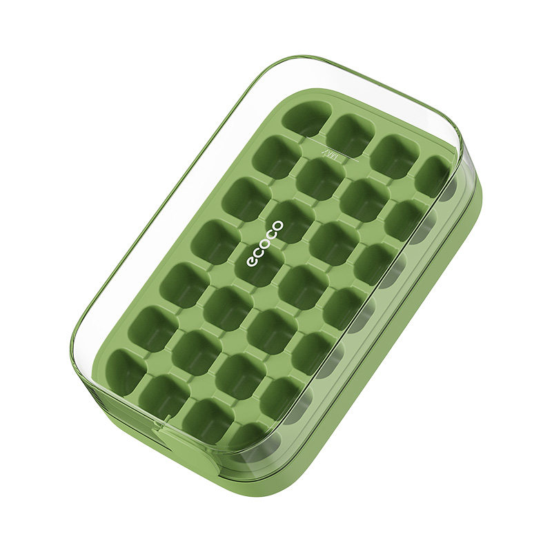 ecoco冰块模具食品级定量按压式冰格家用冰箱自制冰盒冻冰块神器