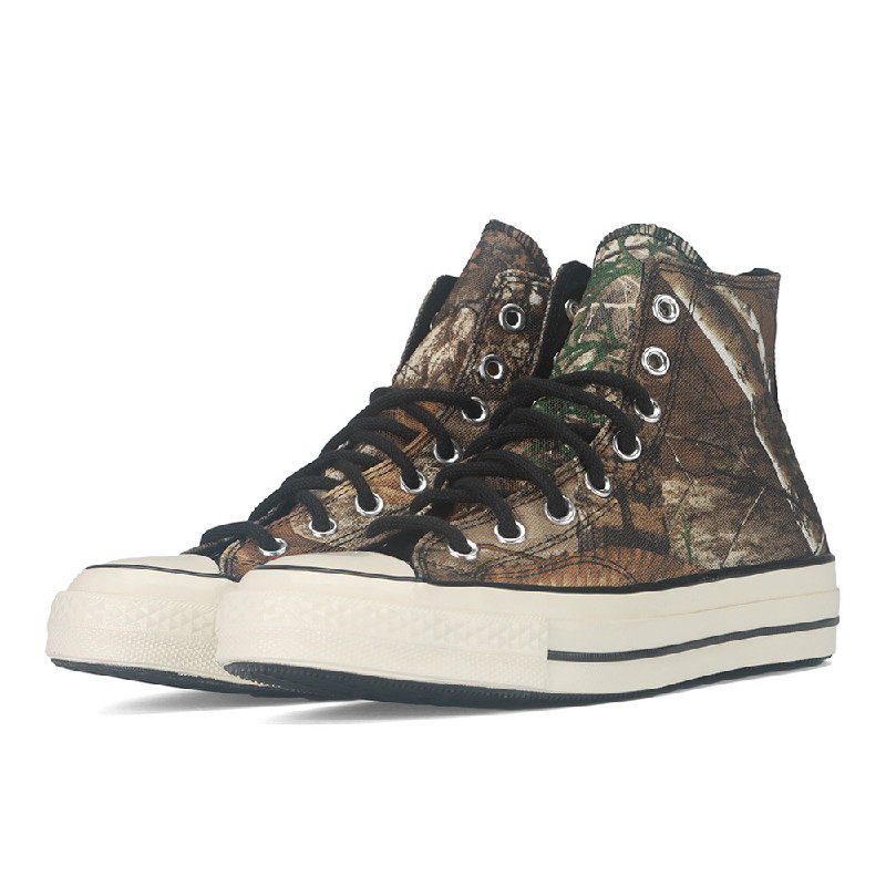 CONVERSE匡威男鞋女鞋2020秋冬季新款高帮落叶印花帆布鞋 168558C