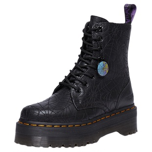 Dr.Martens马丁博士Jadon Wednesday明星同款联名软皮厚底马丁靴