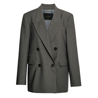 罗衣职业通勤纯色修身西装外套