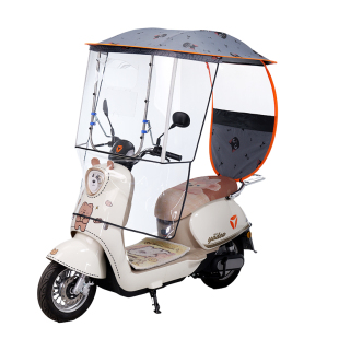 电动车电瓶车雨棚可拆卸挡风遮雨一体两轮踏板摩托车专用遮阳雨伞