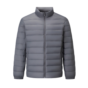 千仞岗2025新款短款轻薄羽绒服简约保暖时尚纯色外套通勤男士