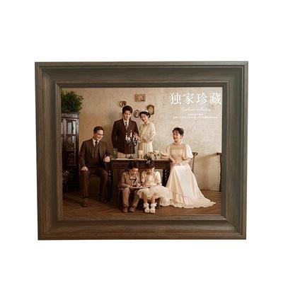 新品 实木质相框摆台定制洗照片做婚纱照挂墙相片打印全家福冲印