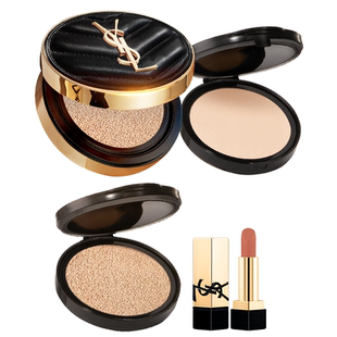 【赠替换芯】YSL圣罗兰全新真皮气垫套装 混油皮粉底液生日礼物女