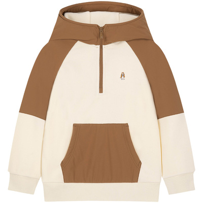 暇步士男童秋冬半拉链保暖卫衣