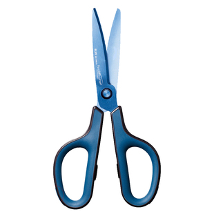 日本PLUS普乐士175镀钛不粘胶剪刀防锈弧线刀刃带保护套安全便携