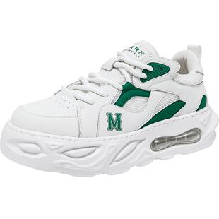 马克华菲男鞋2026新款小白鞋男厚底增高面包鞋板鞋男款鞋子男潮鞋