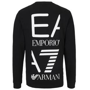 Armani/阿玛尼男士国际EA7潮流个性印花纯棉高端圆领套头卫衣