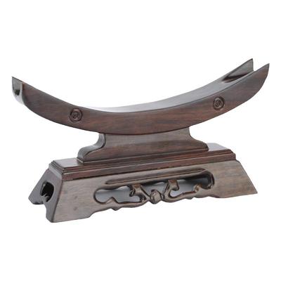 黑檀实木剑架武士刀架展示架摆件宝剑托架底座立式兵器架工艺品