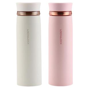 乐扣乐扣保温杯女超轻量水杯简约便携情侣304不锈钢杯子学生男