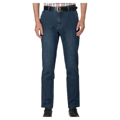 嘉意高档天丝水洗耐磨修身牛仔裤