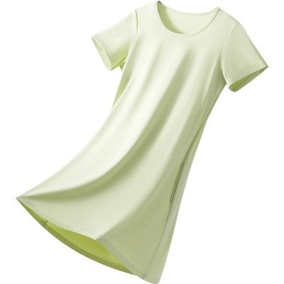 沫晴短袖纯棉睡裙A字显瘦A类抗菌