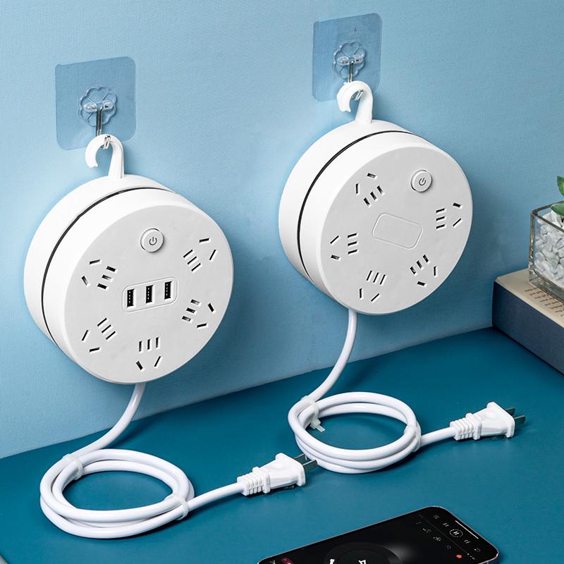 两脚插座两头插排双头2孔插头两项排插线板宿舍用二眼插板收纳线