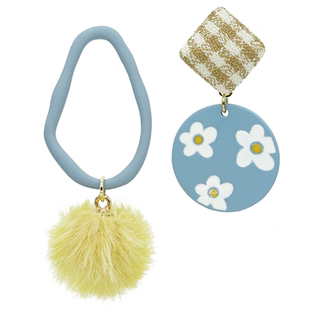 TANGI原创韩版2021春夏新款纯银鸭子小花可爱少女耳环无耳洞耳夹