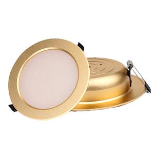 砂金色3.5寸筒灯led超薄沙金5W7W开孔9 9.5cm10公分95mm三色全金