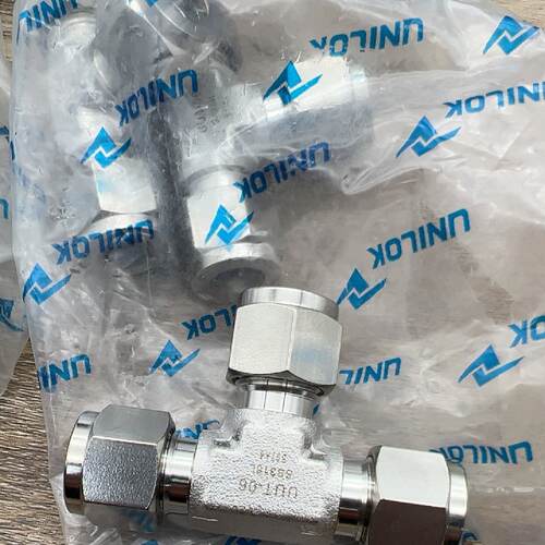 议价UNILOK 不锈钢316卡套式三通中间管接头 3/8OD UUT-06 全新原