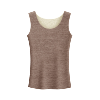 羊绒蚕丝无痕德绒保暖背心女