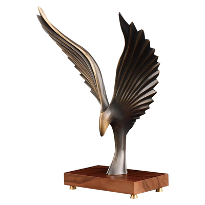 全铜创意轻奢大鹏展翅摆件客厅电视柜玄关办公室飞鹰艺术装饰品