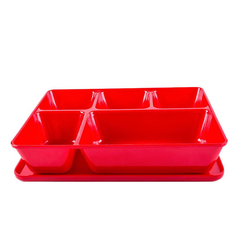 祥源美密胺快餐盘分格餐盘商用