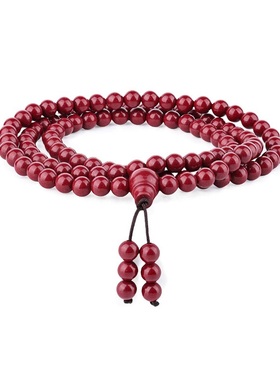 石方界紫金砂圆珠手串女款正品红色手链叠戴马年本命年礼物送妈妈