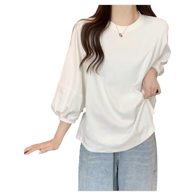复古港味chic七分袖T恤女早秋季