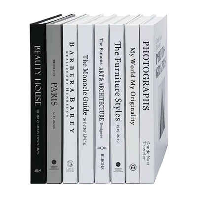 简约英文真书样板间装饰摆件