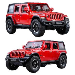 大号吉普车玩具模型儿童越野车可开门仿真收藏摆件男孩小汽车模型